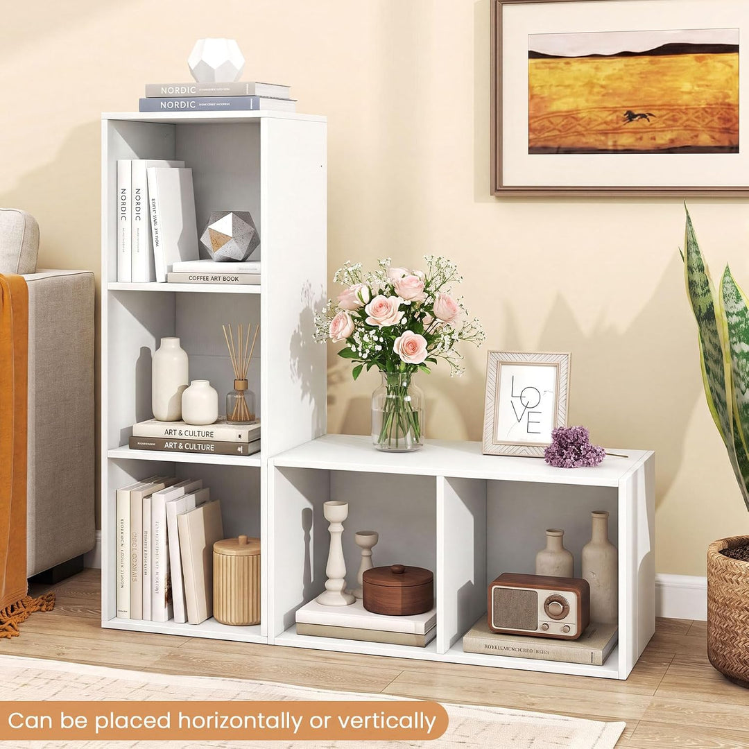 Giantex 3-Cube Modern Bookcase, Vertical or Horizontal