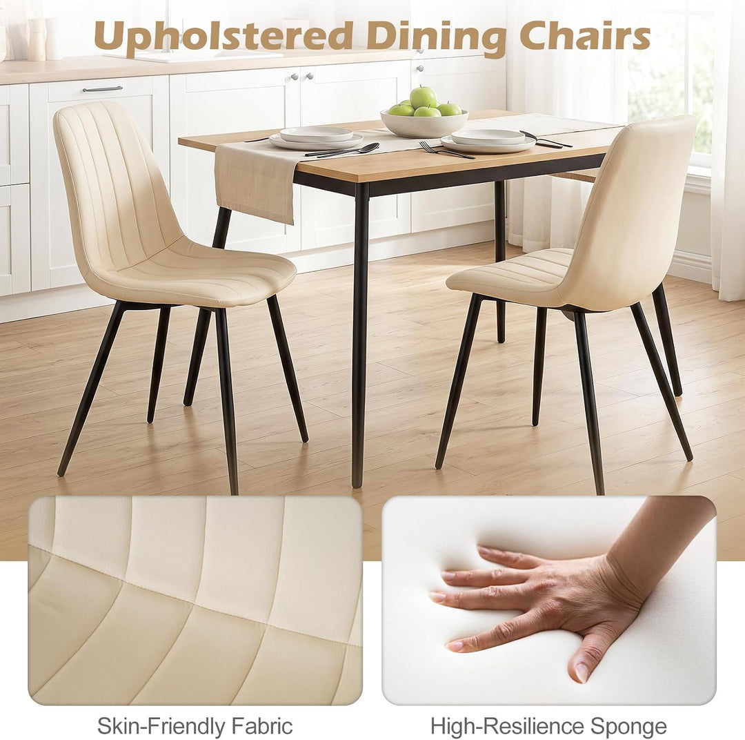 GIANTEX Upholstered Dining Chairs Set of 4