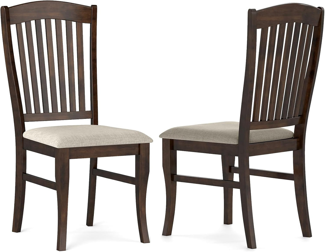 Giantex Set of 2/4 Wooden PU Leather Upholstered Dining Chairs