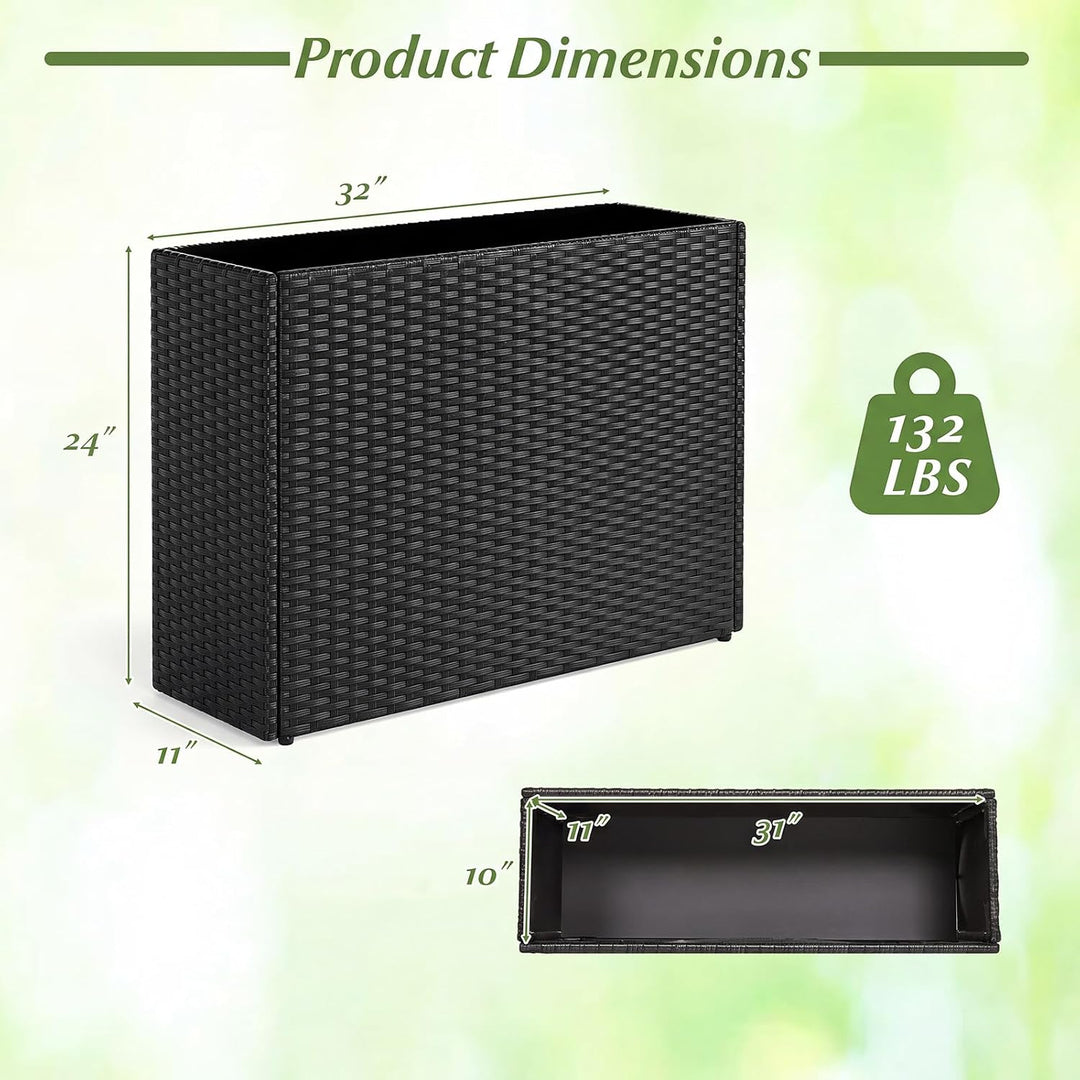 GIANTEX Wicker Raised Garden Bed