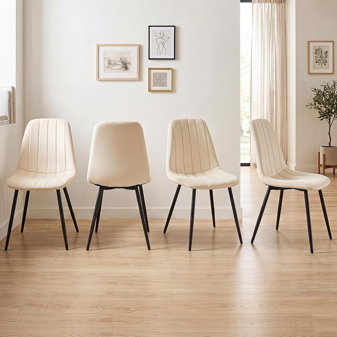 GIANTEX Upholstered Dining Chairs Set of 4