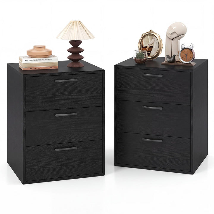 Giantex Nightstand with 3 Drawers for Bedroom Hallway (1/2)