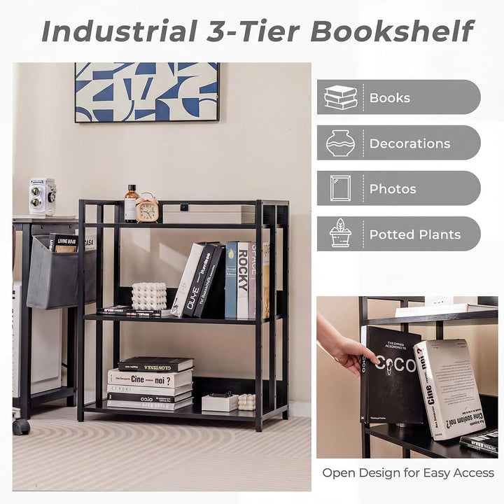 Giantex 3-Tier Industrial Bookshelf