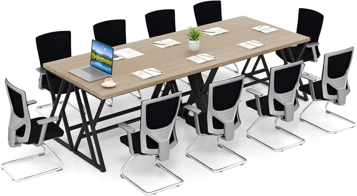 Giantex Large Computer Desk 59" Industrial Home Office Desk with Z-Shaped Metal Leg &amp; Crossbar