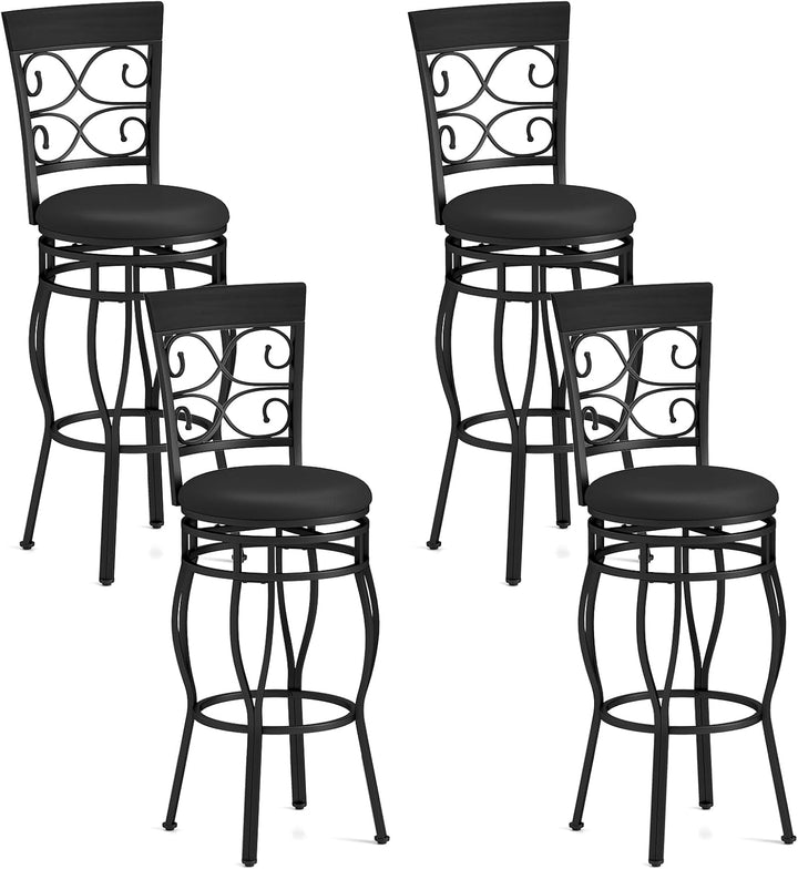 Giantex Bar Stools Set of 2, 360 Degree Swivel, 30" Counter Height Bar Stools