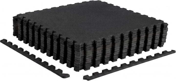 Giantex 12 PCS/ 24 PCS Interlocking Exercise Mat with Borders