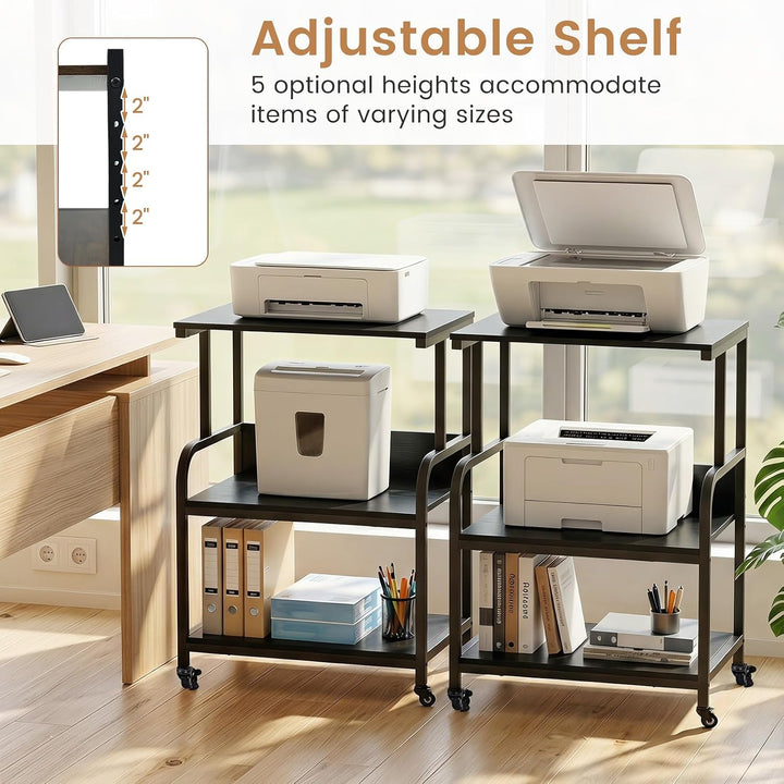 Giantex Rolling Printer Stand with Adjustable Storage Shelf