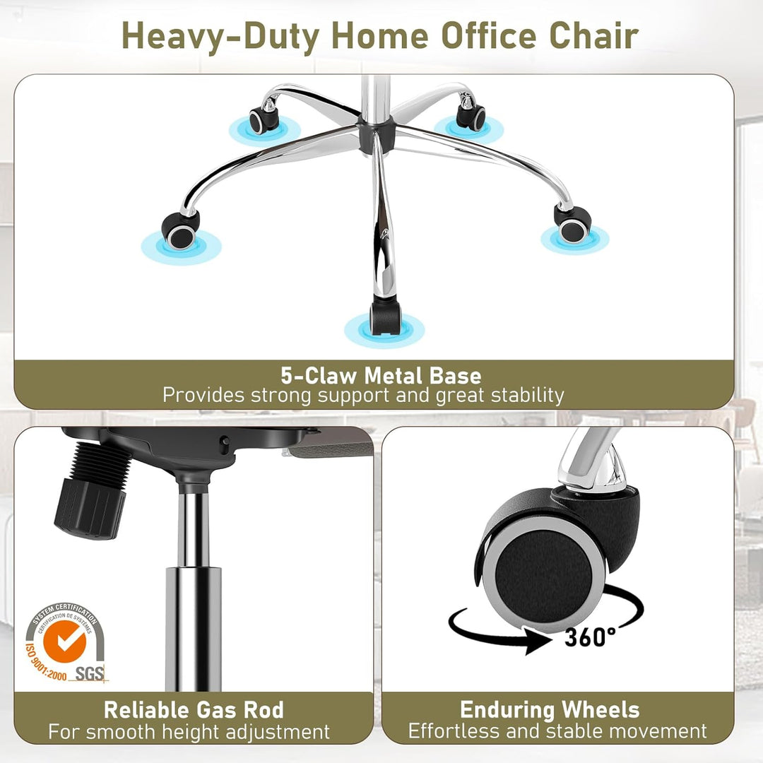 Giantex Leather Office Chair,Ergonomic Computer Desk Chair