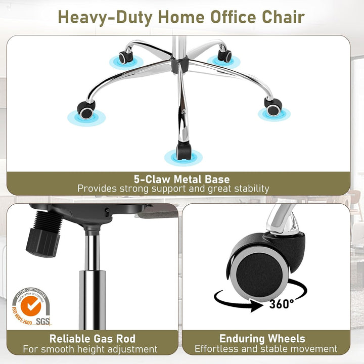 Giantex Leather Office Chair,Ergonomic Computer Desk Chair