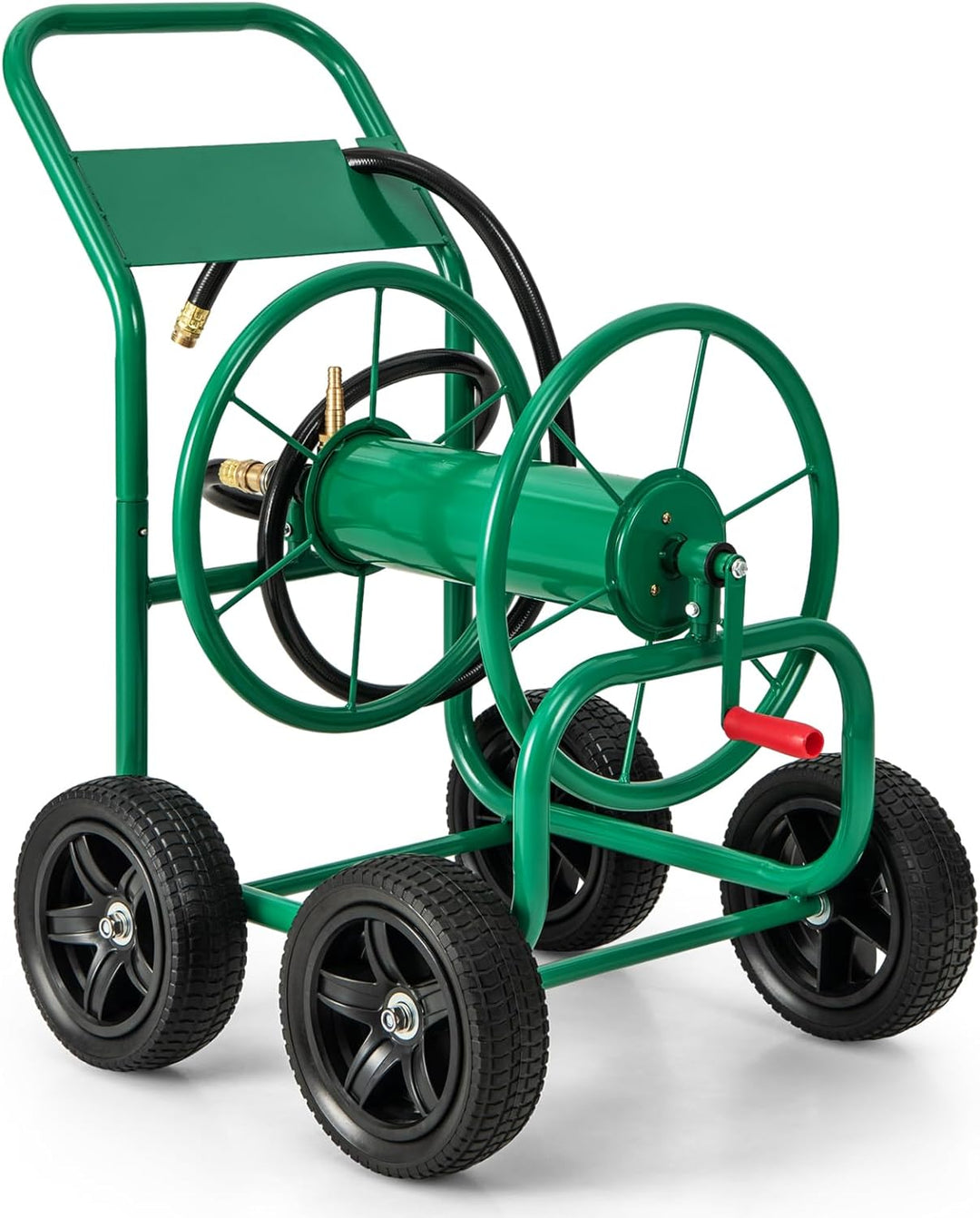 Giantex Garden Hose Reel Cart - Water Hose Cart with 4 Wheels &amp; Non-slip Grip
