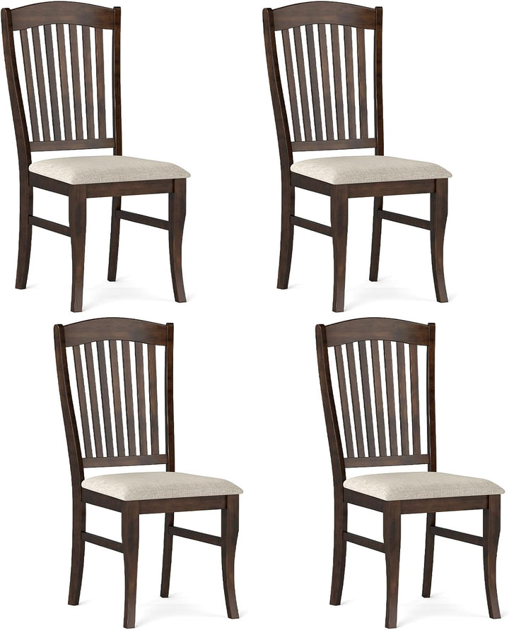Giantex Set of 2/4 Wooden PU Leather Upholstered Dining Chairs