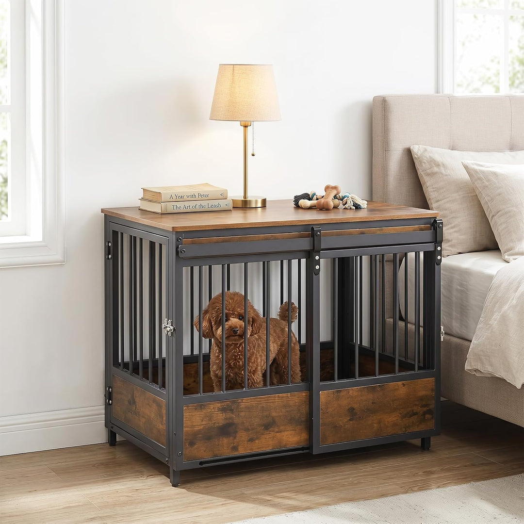 GIANTEX Dog Crate Furniture with 2 Doors