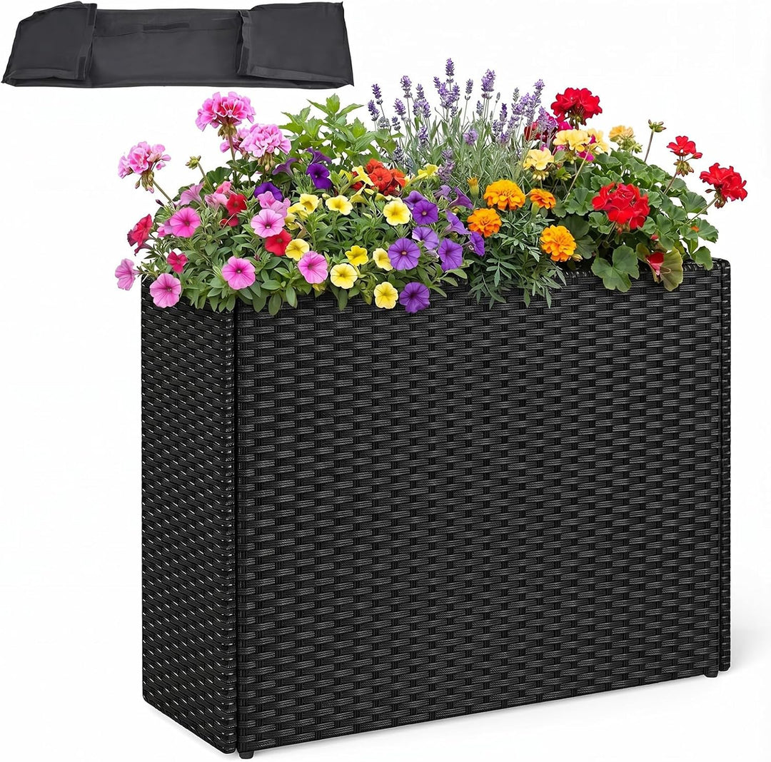 GIANTEX Wicker Raised Garden Bed