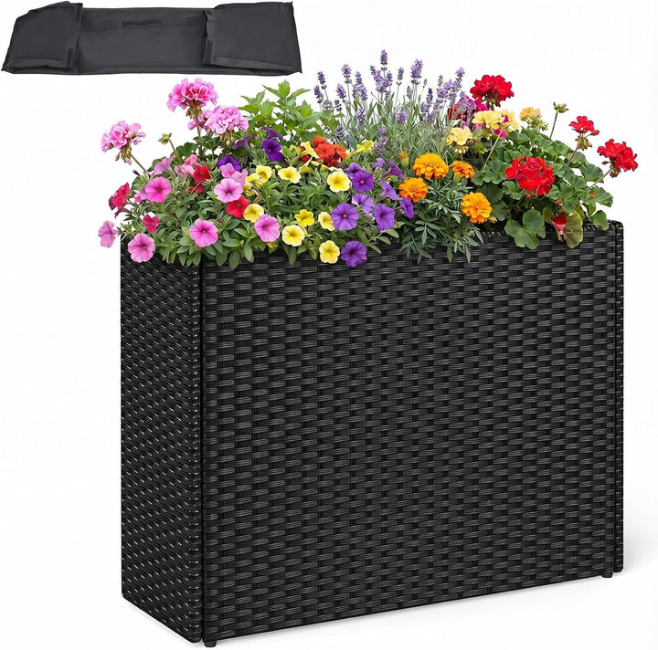 GIANTEX Wicker Raised Garden Bed