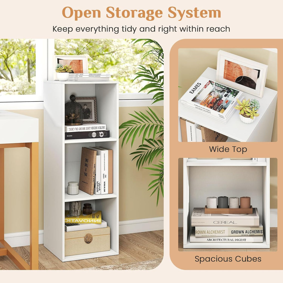 Giantex 3-Cube Modern Bookcase, Vertical or Horizontal