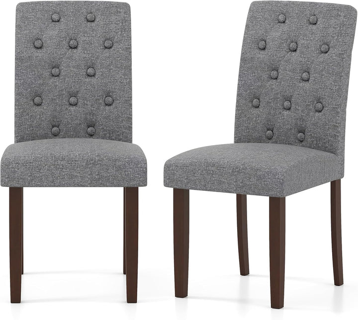 Giantex Tufted Dining Chairs Set of 2/4 Upholstered Kitchen Chairs w/Padded Seat &amp; High Backrest