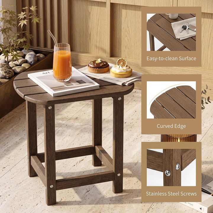 Giantex 18” Side Table Outdoor Small Patio Table Adirondack Table