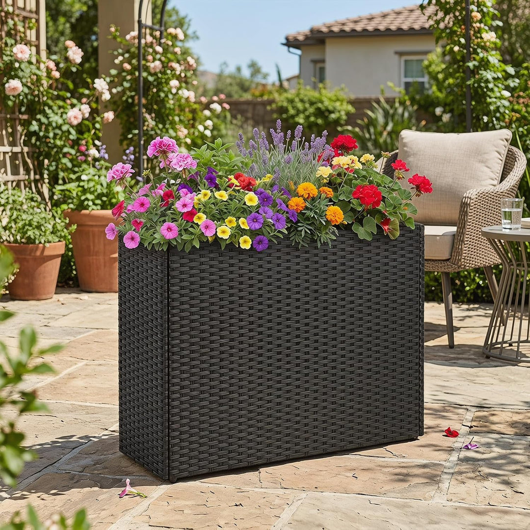 GIANTEX Wicker Raised Garden Bed