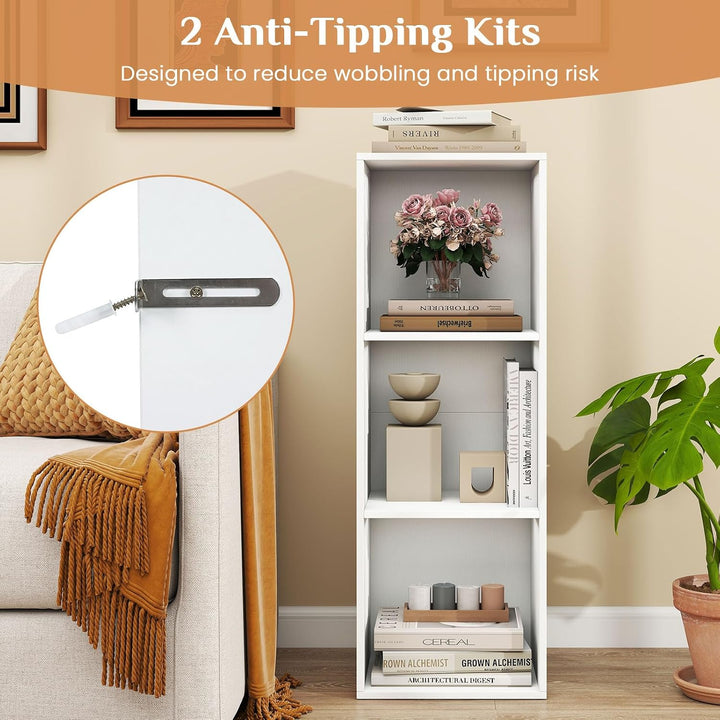 Giantex 3-Cube Modern Bookcase, Vertical or Horizontal