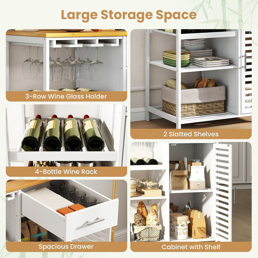 Giantex Kitchen Island with Storage Cabinet