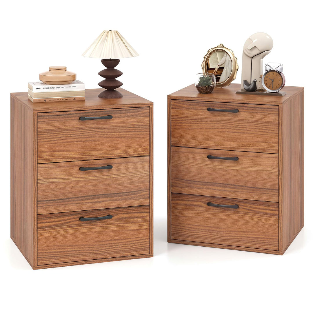 Giantex Nightstand with 3 Drawers for Bedroom Hallway (1/2)