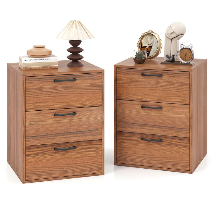 Giantex Nightstand with 3 Drawers for Bedroom Hallway (1/2)