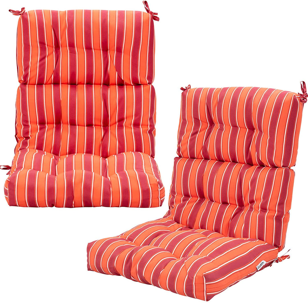 4.5 Inch Thick Outdoor High Back Chair Pads | Tufted Patio Cushion