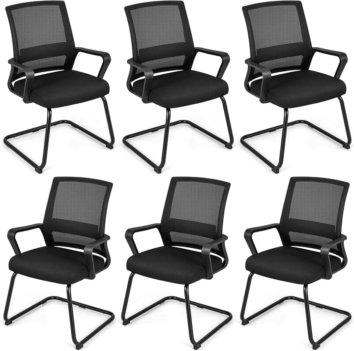 Giantex Office Guest Chair, Office Guest Conference Chair w/Lumbar Support Ergonomic Backrest