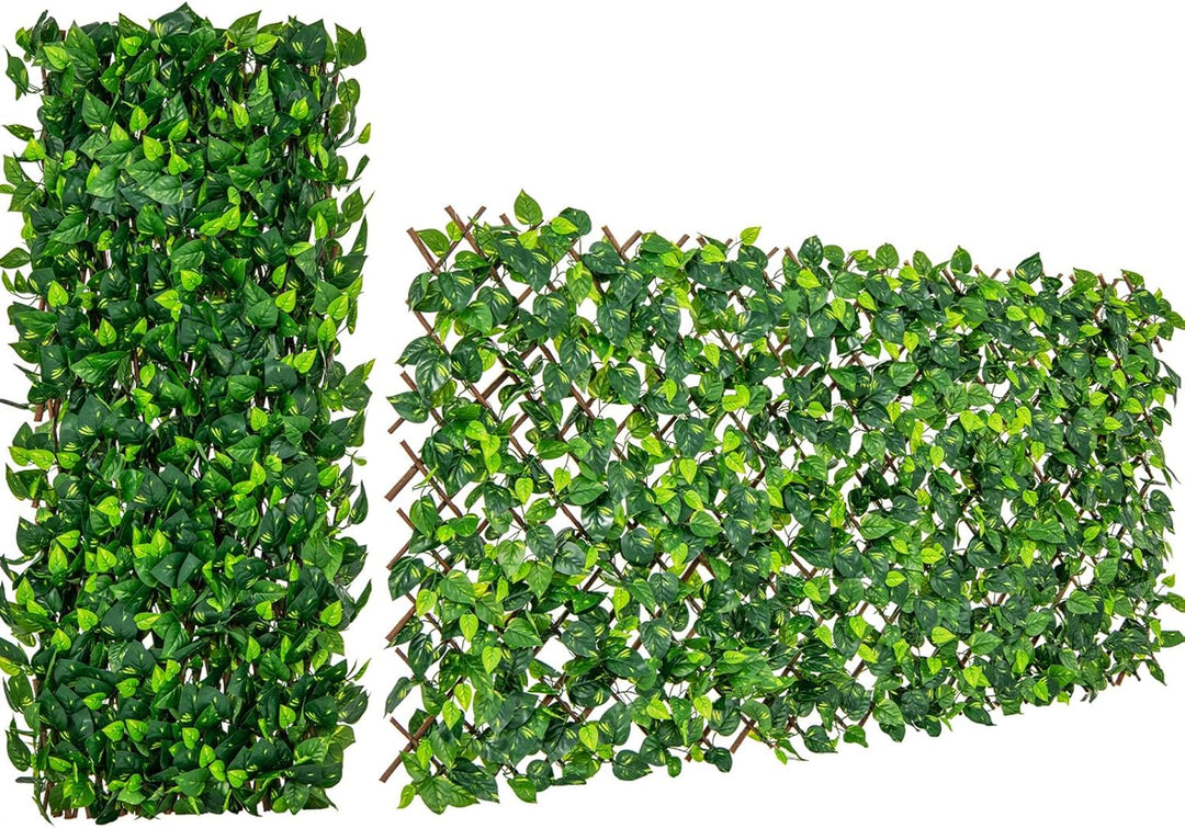 Giantex Expandable Fence Privacy Screen - Decorative Faux Fencing Panel for Balcony