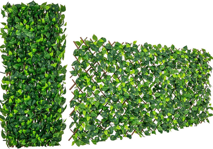 Giantex Expandable Fence Privacy Screen - Decorative Faux Fencing Panel for Balcony