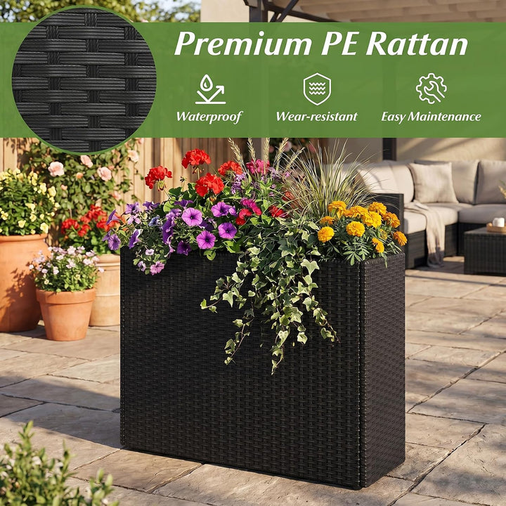 GIANTEX Wicker Raised Garden Bed