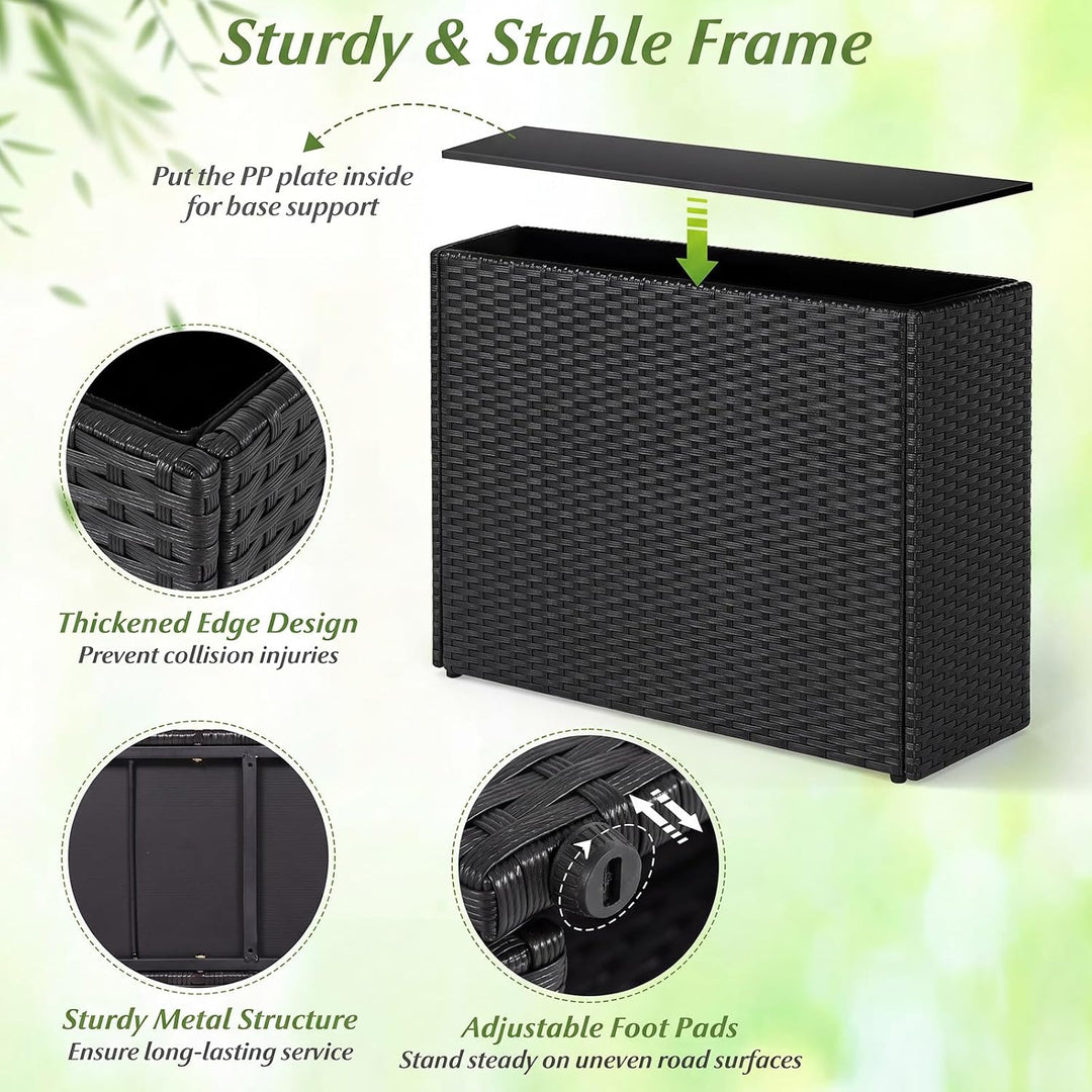 GIANTEX Wicker Raised Garden Bed