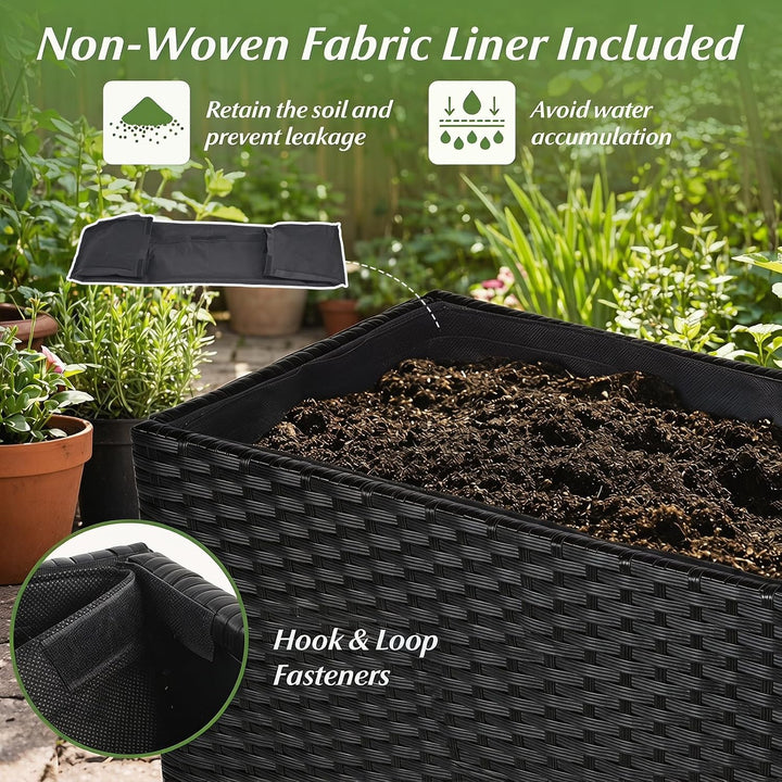 GIANTEX Wicker Raised Garden Bed