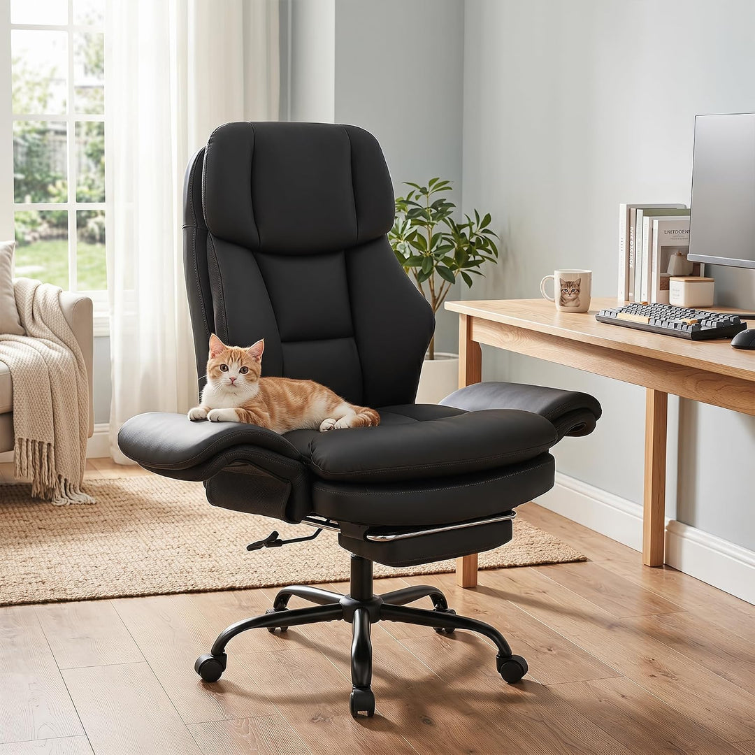 Giantex Criss Cross Legged Reclining Desk Chair with 5-Level Adjustable Armrests