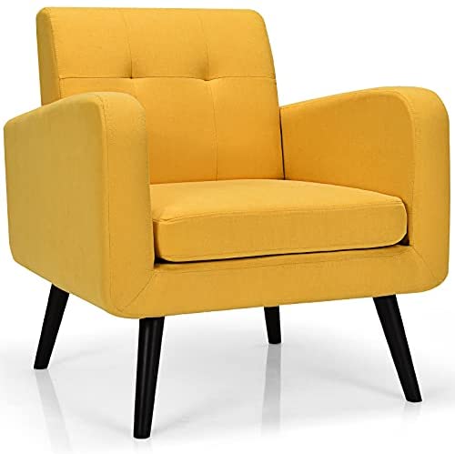 Giantex Mid Century Modern Upholstered Accent Chair