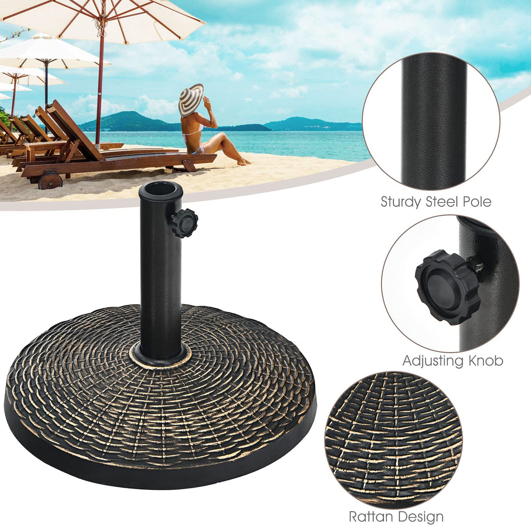 22 LBS Patio Umbrella Base, 18 Inch Round Outdoor Umbrella Stand