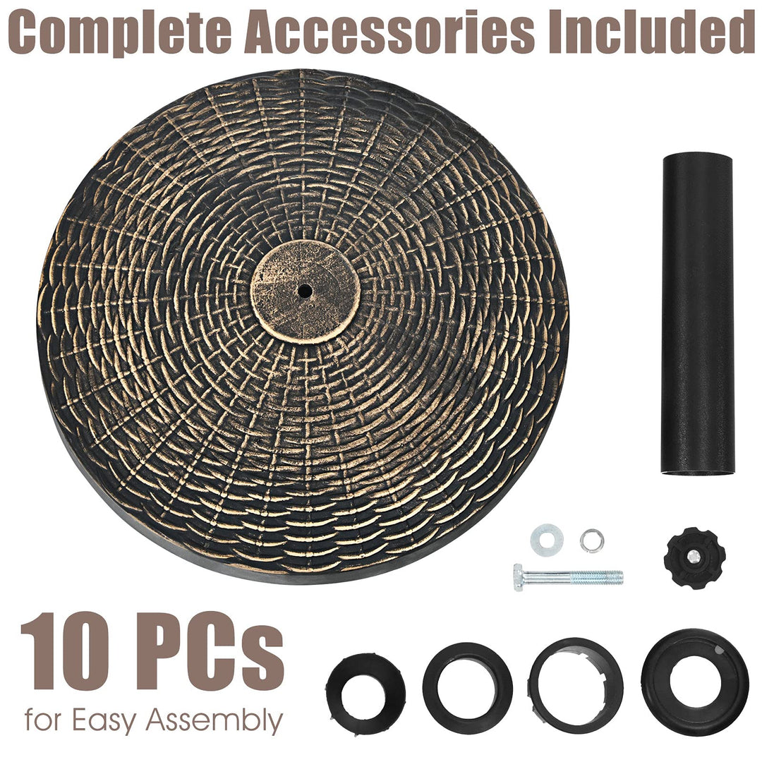 22 LBS Patio Umbrella Base, 18 Inch Round Outdoor Umbrella Stand