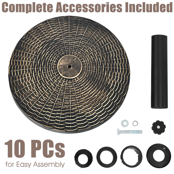 22 LBS Patio Umbrella Base, 18 Inch Round Outdoor Umbrella Stand
