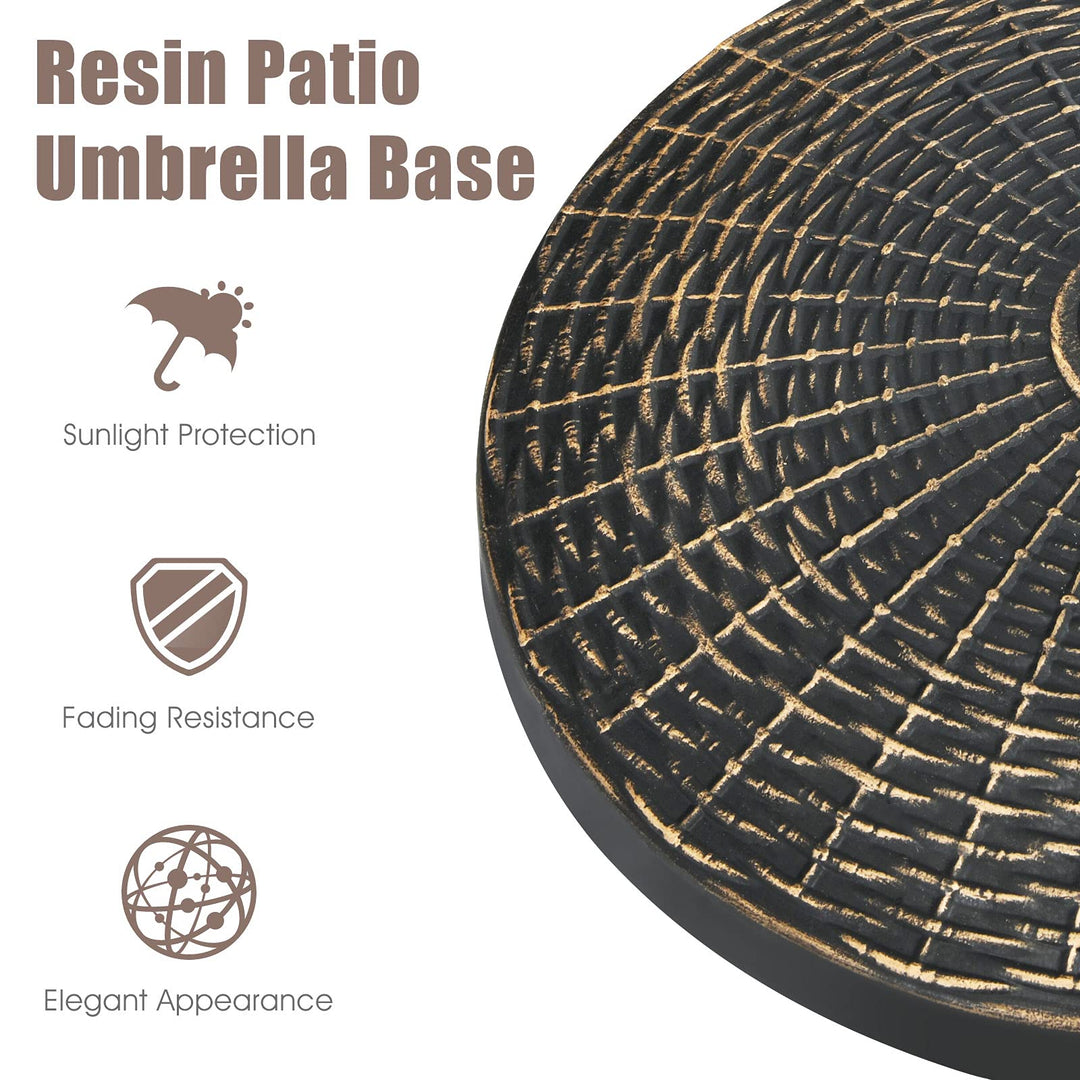 22 LBS Patio Umbrella Base, 18 Inch Round Outdoor Umbrella Stand
