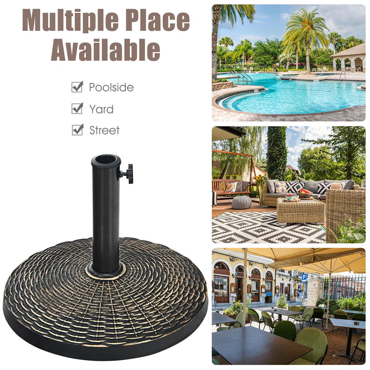 22 LBS Patio Umbrella Base, 18 Inch Round Outdoor Umbrella Stand