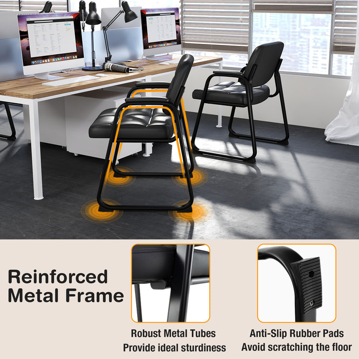 Giantex Set of 2/4/6/8/10/12 Guest Chair, Ergonomic Reception Chair