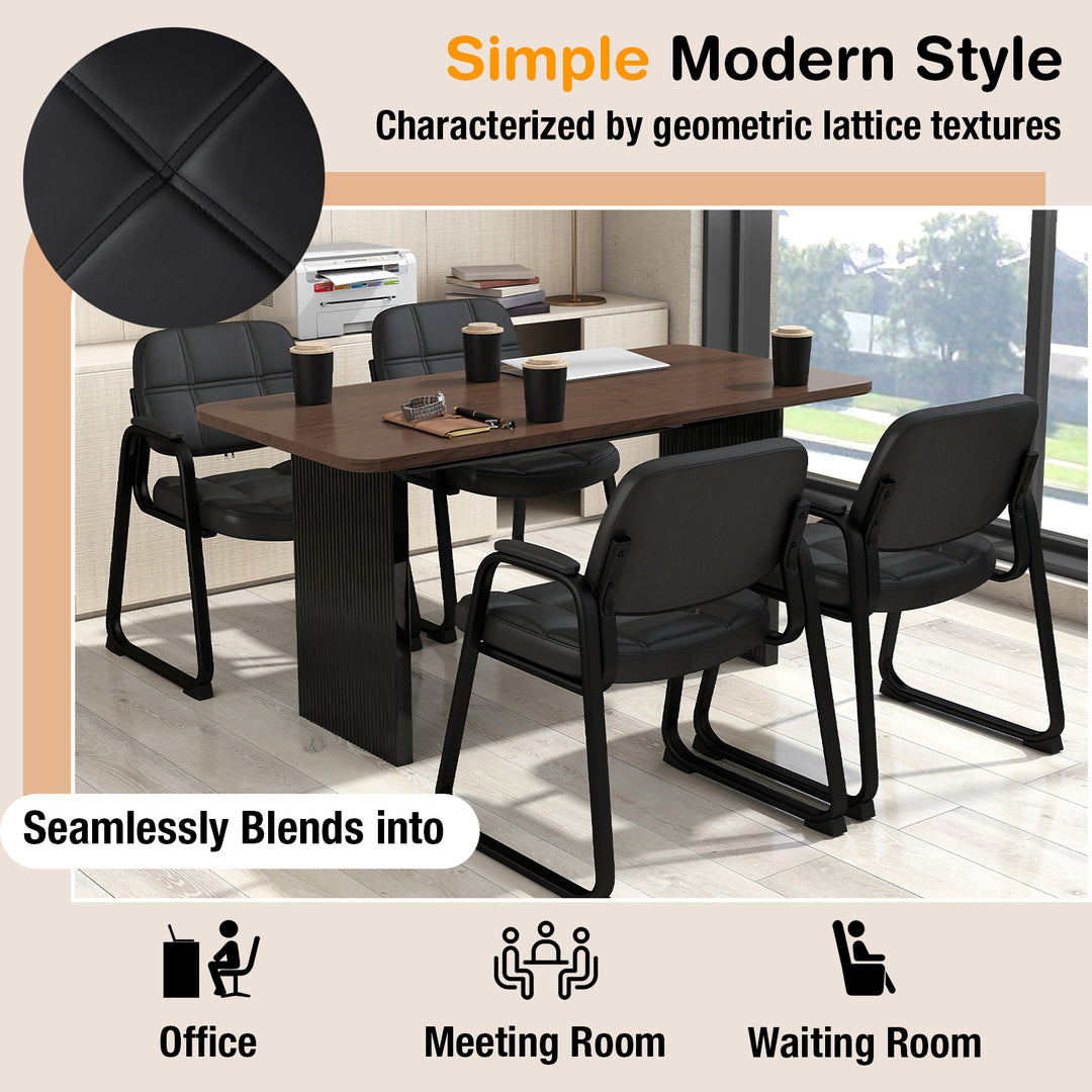 Giantex Set of 2/4/6/8/10/12 Guest Chair, Ergonomic Reception Chair