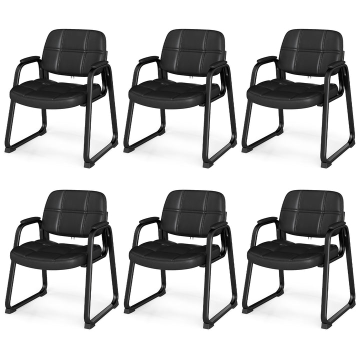 Giantex Set of 2/4/6/8/10/12 Guest Chair, Ergonomic Reception Chair
