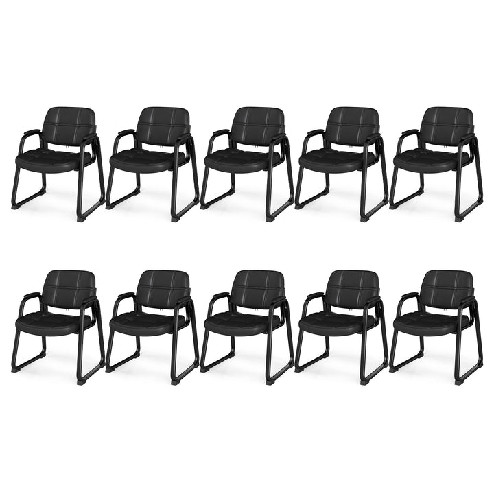 Giantex Set of 2/4/6/8/10/12 Guest Chair, Ergonomic Reception Chair