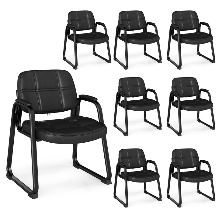 Giantex Set of 2/4/6/8/10/12 Guest Chair, Ergonomic Reception Chair