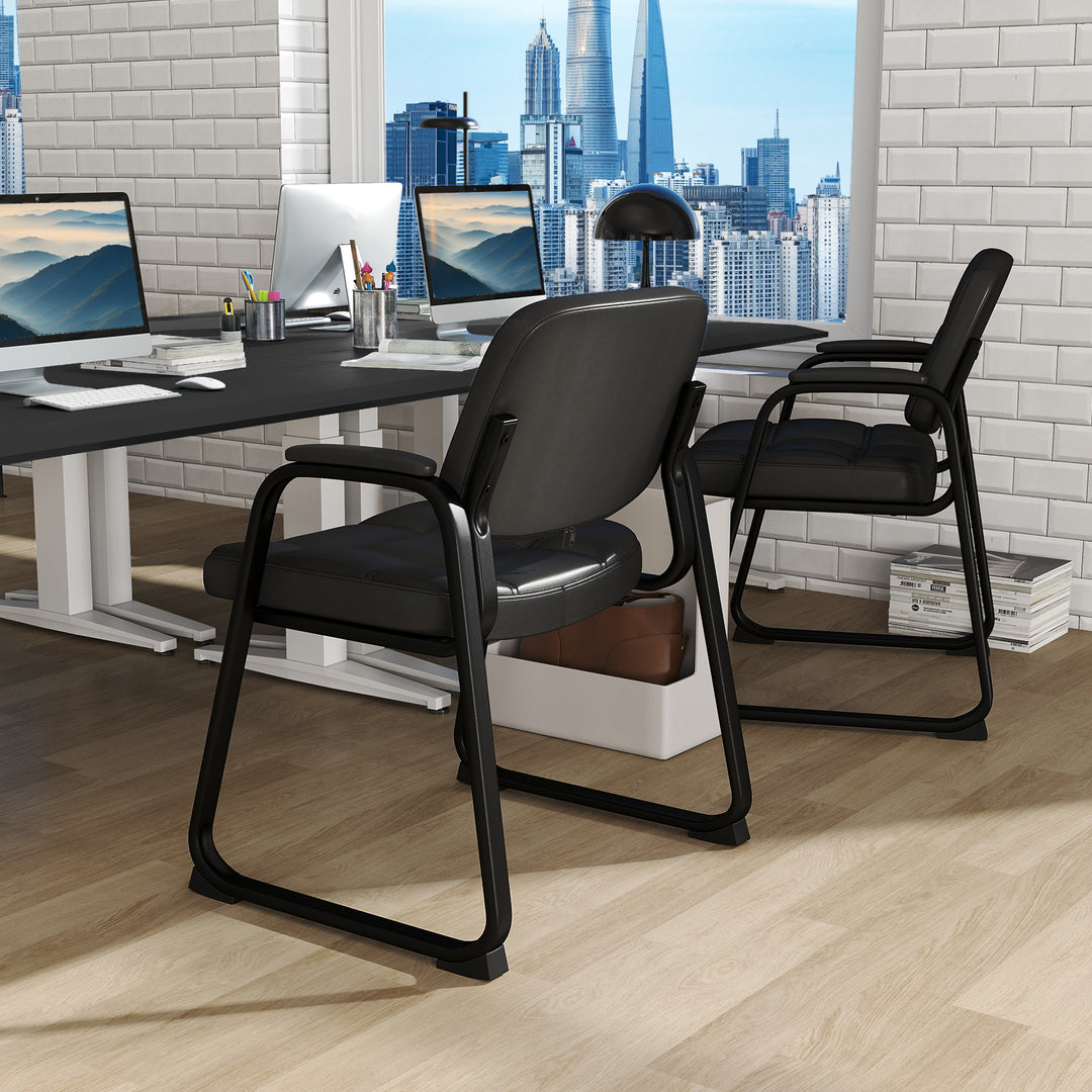Giantex Set of 2/4/6/8/10/12 Guest Chair, Ergonomic Reception Chair