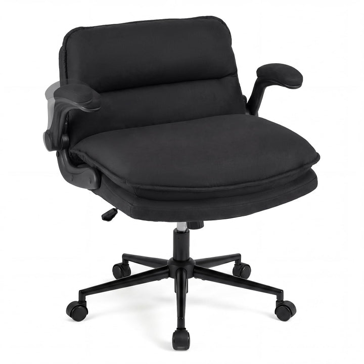 Giantex Criss Cross Chair with Flip-up Arms &amp; Wide Thick Padded Seat