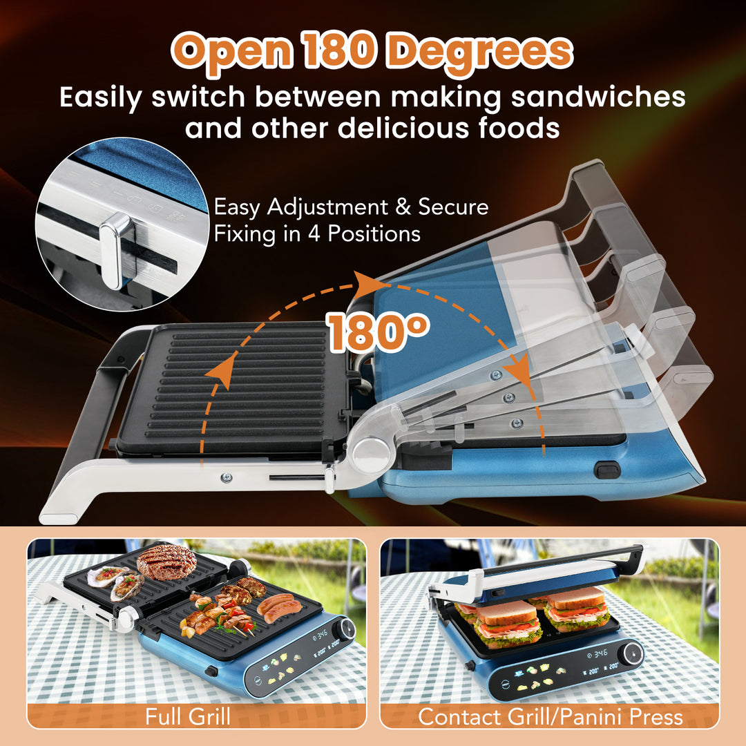 Giantex Panini Press Sandwich Maker, Electric Indoor Grill with 2 Removable &amp; Dishwasher Safe Non-Stick Plates