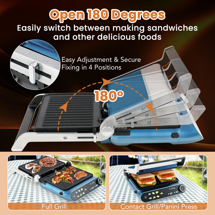 Giantex Panini Press Sandwich Maker, Electric Indoor Grill with 2 Removable &amp; Dishwasher Safe Non-Stick Plates