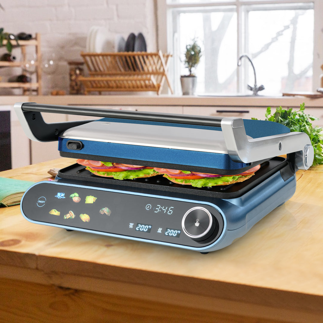 Giantex Panini Press Sandwich Maker, Electric Indoor Grill with 2 Removable &amp; Dishwasher Safe Non-Stick Plates